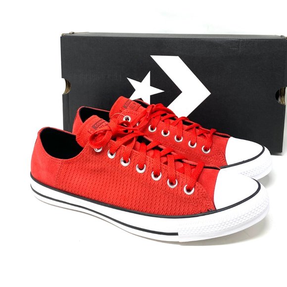Converse Men's Size 10.5 169446C CTAS OX UNIVERSITY Red Canvas Low Top Sneakers - Picture 6 of 11
